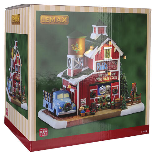 Reid's Trees And Wreaths edificio illuminato Lemax Harvest Crossing 19x22x15 cm - 55352 7