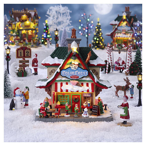 Polar Frost Ice Cream Parlor beleuchtetes Gebäude Lemax Santa's Wonderland 21x18x14 cm - 65531 2
