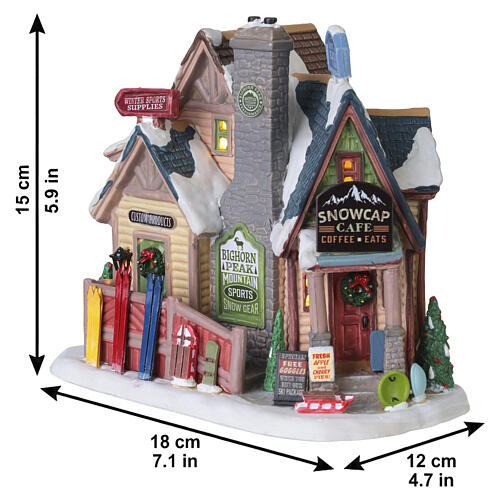 Bighorn Peak Mountain Sports Snow Gear beleuchtetes Gebäude Lemax Vail Village 15x18x12 cm - 65536 3