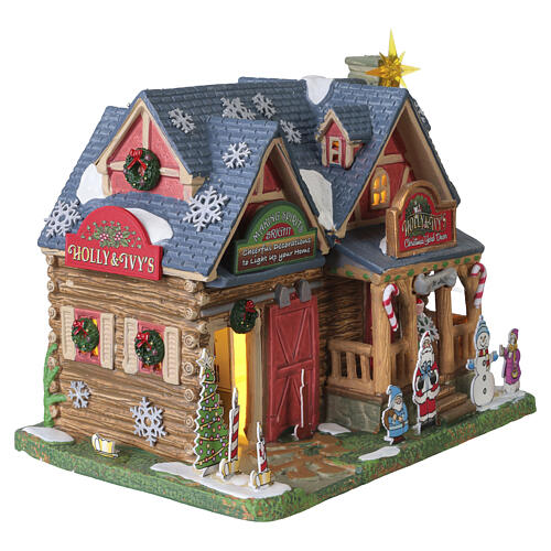 Holly & Ivy's Christmas Yard Décor, illuminated building by Lemax, Vail Village, 6.7x7.9x5.5 in - 65537 5