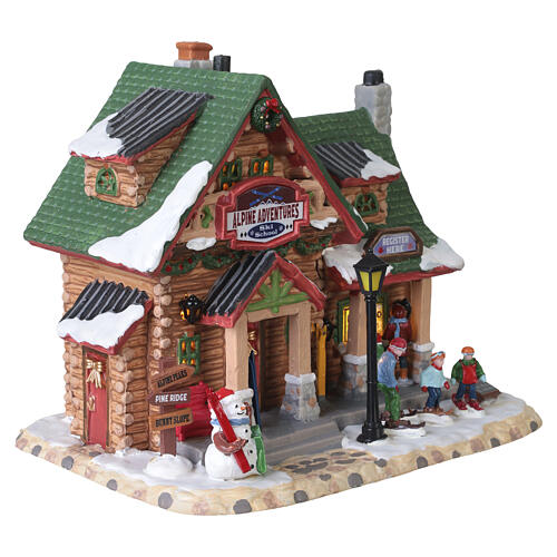 Alpine Adventures Ski School beleuchtetes Gebäude Lemax Vail Village 17x20x14 cm - 65538 4