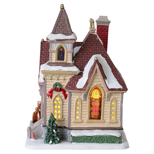 Maple Lane Chapel beleuchtetes Gebäude Lemax Harvest Crossing 20x18x15 cm - 65542 4