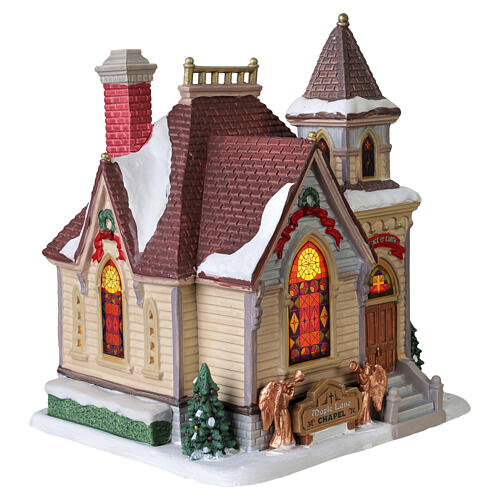 Maple Lane Chapel beleuchtetes Gebäude Lemax Harvest Crossing 20x18x15 cm - 65542 5