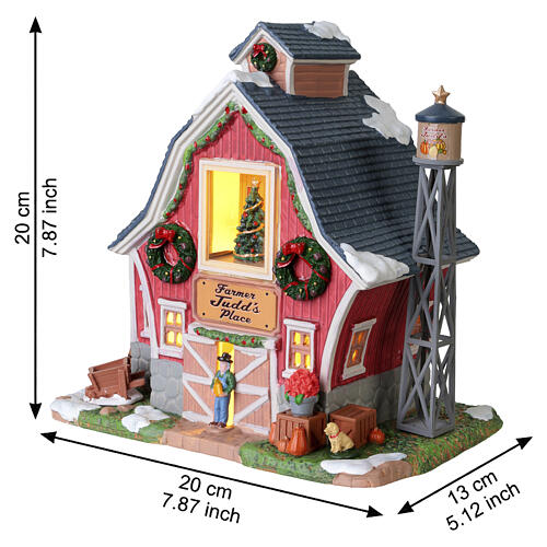 Farmer Judd's Place illuminated building by Lemax, Harvest Crossing collection, 8.1x7.9x5.1 in - 65544 3