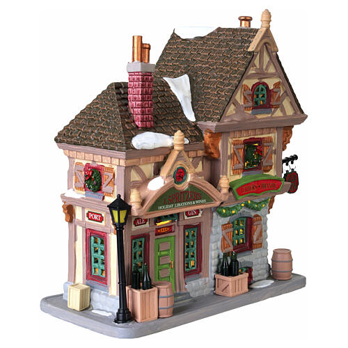 J. Spritzer's Holiday Libations And Wines beleuchtetes Gebäude Lemax Caddington Village 19x19x9 cm - 65547 4
