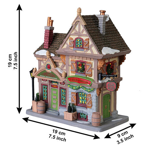 J. Spritzer's Holiday Libations And Wines edificio illuminato Lemax Caddington Village 19x19x9 cm - 65547 3