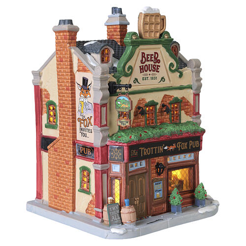 The Trottin' Fox Pub edificio illuminato Lemax Caddington Village 21x16x15 cm - 65555 4