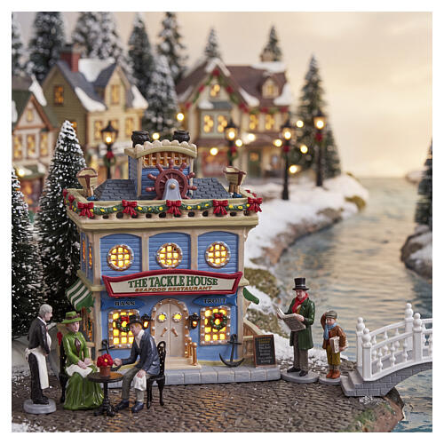 The Tackle House Seafood Restaurant beleuchtetes Gebäude Lemax Caddington Village 18x17x10 cm - 65558 2