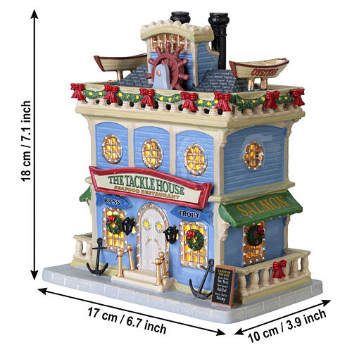 The Tackle House Seafood Restaurant beleuchtetes Gebäude Lemax Caddington Village 18x17x10 cm - 65558 3