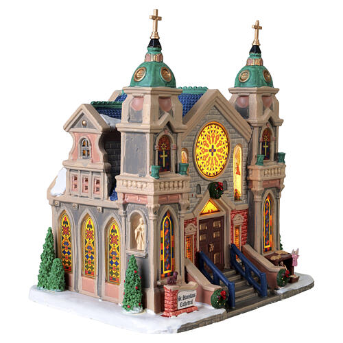 St.Stanislaus Cathedral edificio illuminato Lemax Caddington Village 23x22x16 cm - 65559 5