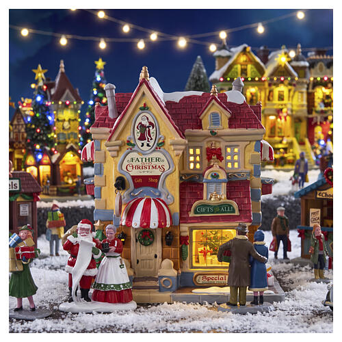 Father Christmas Gift Shop edificio illuminato Lemax Caddington Village 20x18x13 cm - 65562 2