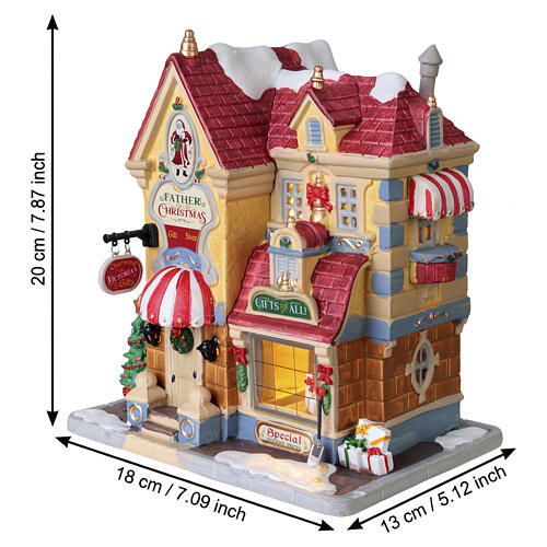 Father Christmas Gift Shop edificio illuminato Lemax Caddington Village 20x18x13 cm - 65562 3