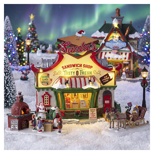 Santa's Sandwich Shop beleuchtetes Gebäude Lemax Santa's Wonderland 13x22x21 cm - 65570 2