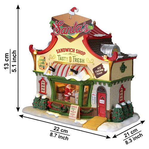 Santa's Sandwich Shop beleuchtetes Gebäude Lemax Santa's Wonderland 13x22x21 cm - 65570 3