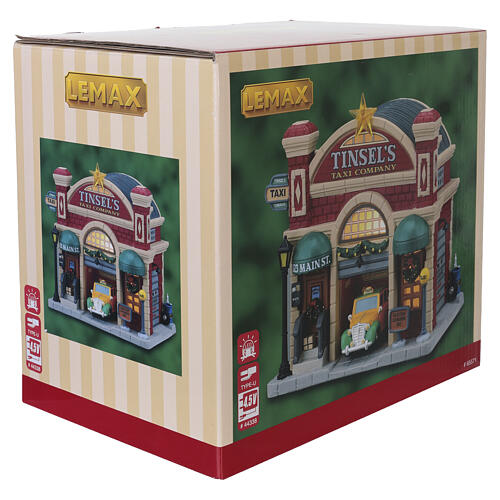 Tinsel's Taxi Company beleuchtetes Gebäude Lemax Caddington Village 16x17x13 cm - 65571 7