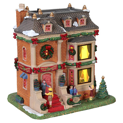 Garden Club Christmas Party beleuchtetes Gebäude Lemax Caddington Village 20x19x15 cm - 65580 5
