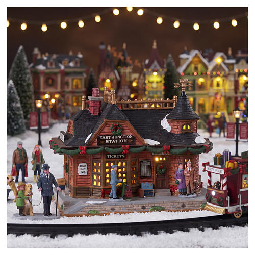 East Junction Station edifício iluminado Lemax Caddington Village 18x23x14 cm - 75256 2