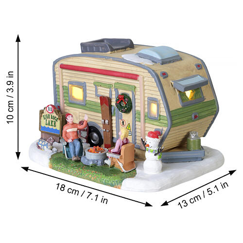 High Rock Lake Trailer edificio illuminato Lemax Vail Village 10x18x13 cm - 85322 3