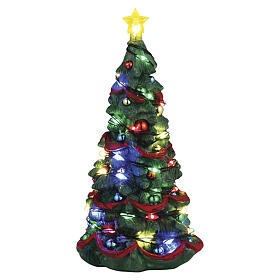 Joyful Christmas Tree Multi Light (4,5V) beleuchteter Weihnachtsbaum Lemax 12 cm - 34101