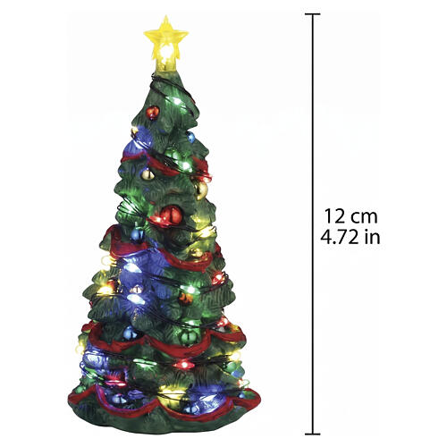 Joyful Christmas Tree Multi Light (4,5V) beleuchteter Weihnachtsbaum Lemax 12 cm - 34101 2