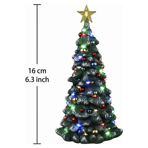 Snowy Christmas Tree Multi Light (4,5 V) beleuchteter Weihnachtsbaum Lemax 16 cm – 34102 2