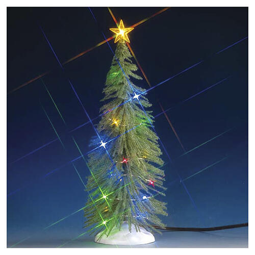 Chasing Multi Light Spruce Tree Large (4,5 V) beleuchteter Tannenbaum Lemax 26 cm - 74265 1
