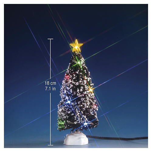 Multi Light Evergreen Tree Medium (4,5V) beleuchteter Baum mehrfarbig Lemax 18 cm - 74266 2