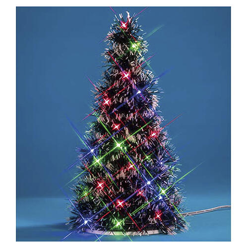 Multi Light Fir Tree (4.5V), illuminated Lemax tree, 10.6x6.3x6.3 in - 94522 1