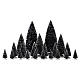 Assorted Pine Trees Set 21 schneebedeckte Bäume Lemax 23x9x9 cm - 4768 s1