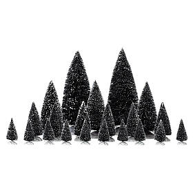 Zestaw 21 ośnieżonych drzewek Lemax, 23x9x9 cm, 4768