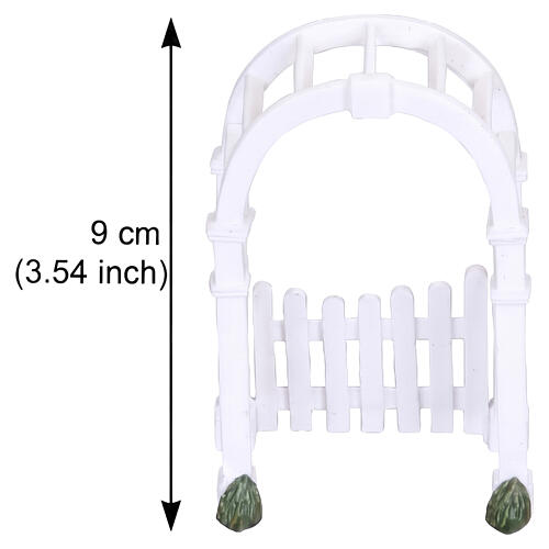 Plastic Arbor & Picket Fences mit Dekorationen 20-teiliges Set Lemax 9 cm - 4233 2