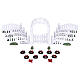 Plastic Arbor & Picket Fences mit Dekorationen 20-teiliges Set Lemax 9 cm - 4233 s1