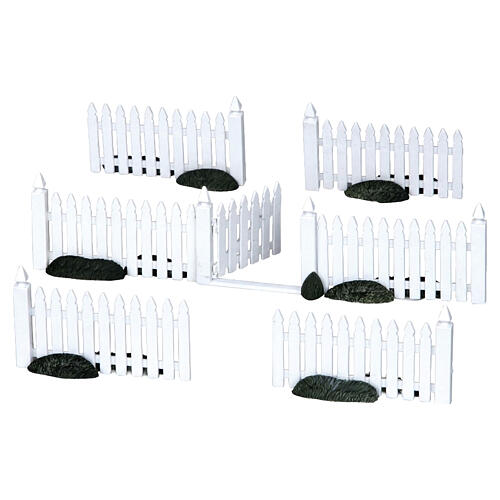 Plastic Picket Fence 7-teiliges Set Lemax Zubehör 4x41x2 cm - 14388 1