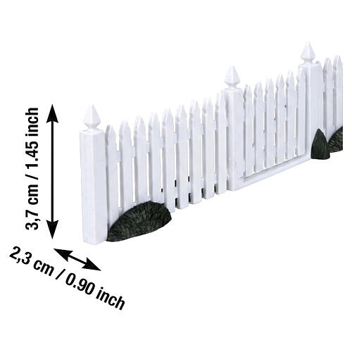 Plastic Picket Fence 7-teiliges Set Lemax Zubehör 4x41x2 cm - 14388 2