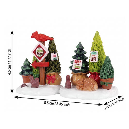 Tree Farm Display set 2 pezzi accessorio Lemax Vail Village 5x8x3 cm - 14844 2