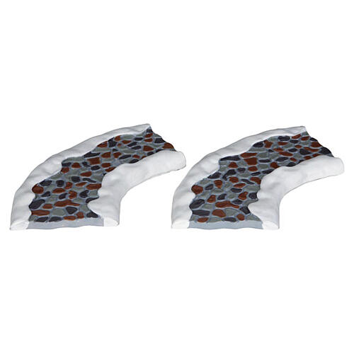 Stone Road - Curved set 2 pezzi accessorio Lemax 1x32x6 cm - 34663 1
