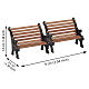 Park Bench Set 2-teiliges Lemax Zubehör 3x9x3 cm - 34895 s2