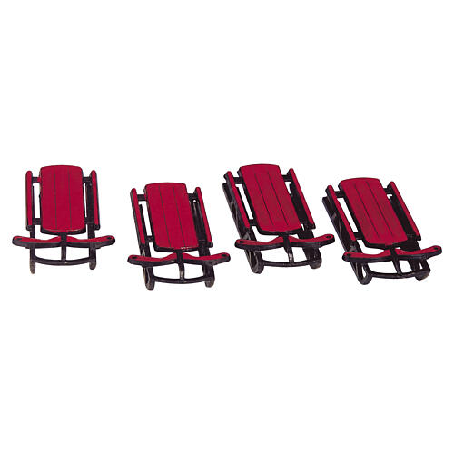 Sled set 4 pieces accessory Lemax Vail Village 5x10x1 cm - 34948 1