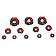 Wreaths With Red Bow set 12 pièces accessoire Lemax 0,6x17x2,1 cm - 34957 s1
