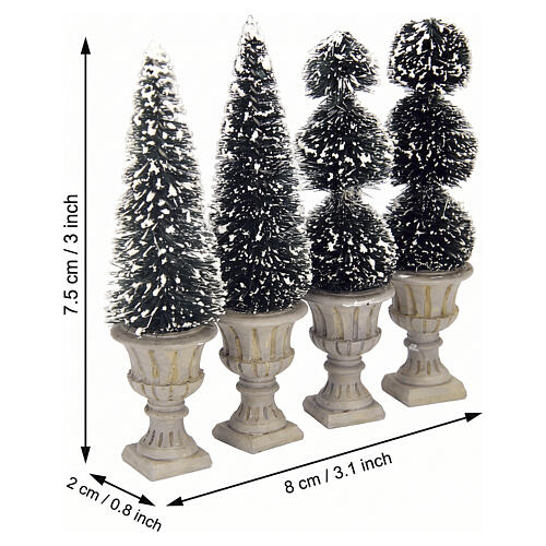 Cone-shaped & Sculpted Topiaries set 4 pezzi accessorio Lemax h 7 cm - 34965 2