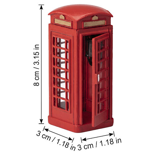 Telephone Booth Lemax accessory, 3.0x1.2x1.3 in - 44176 2