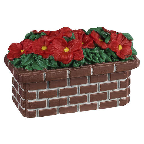 Doniczka z gwiazdą betlejemską Poinsettia Planter, Lemax, 4,2x6x2,5 cm, 44336 1