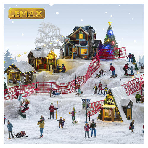 Ski Racing Net 10-teiliges Set Skischutznetze Lemax Vail Village 9x100x5 cm - 44788 3