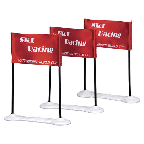 Ski Racing Flag 3-teiliges Set Skirennflaggen Lemax Vail Village 9x20x1 cm - 44805 1