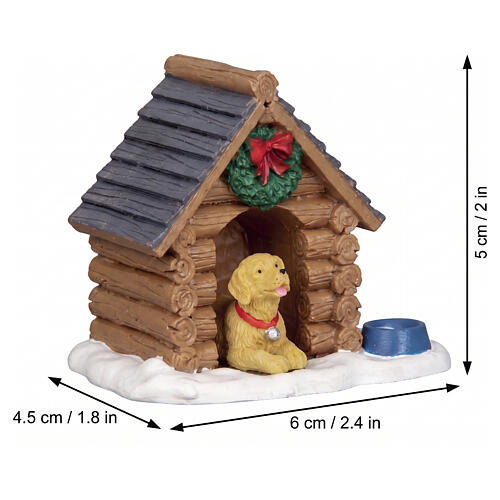 Log Cabin Dog House accessorio Lemax Vail Village 5x6x5 cm - 54943 2