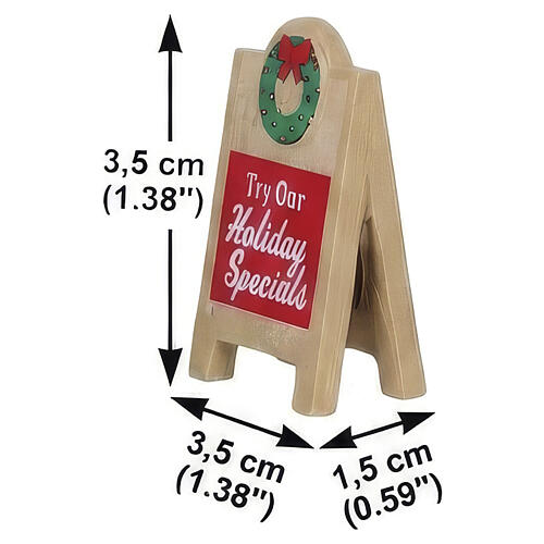 Village Signs set 4 pièces accessoire Lemax 3x9x1 cm - 64071 2