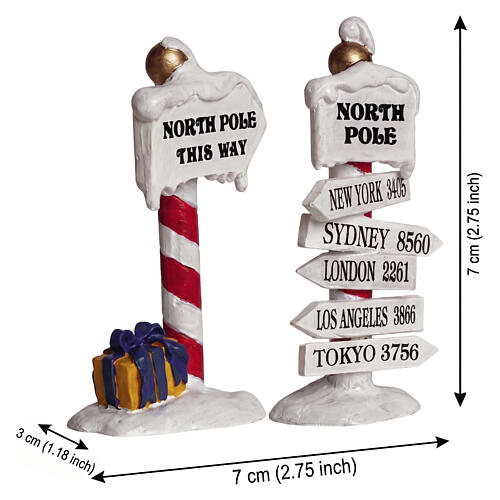 North Pole Signs set 2 pezzi accessorio Lemax Santa'S Wonderland 7x7x3 cm - 64455 2