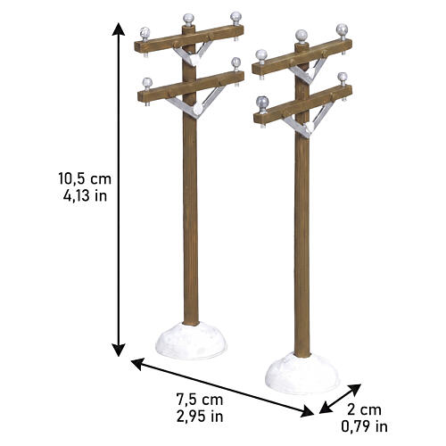 Telephone Poles 2-teiliges Set Lemax Zubehör 10,3 x 7,6 x 2 cm - 64461 2