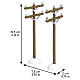 Telephone Poles set (2 pcs) Lemax accessory 10x8x2 cm - 64461 s2