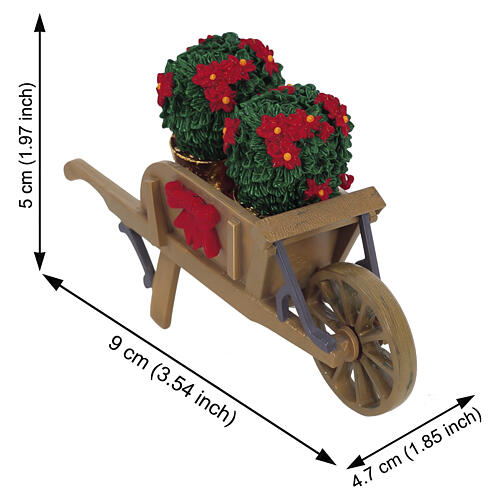 Wheelbarrow With Poinsettias acessório Lemax 5x9x5 cm - 64479 2